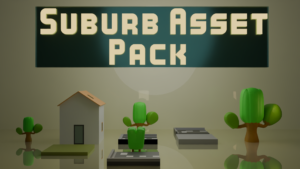 Titel Suburb-Package mit eine Haus Bäumen und ein paar Straßen sowie garten Tile-Sets