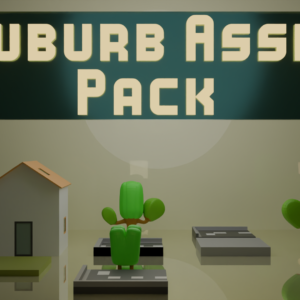 Titel Suburb-Package mit eine Haus Bäumen und ein paar Straßen sowie garten Tile-Sets